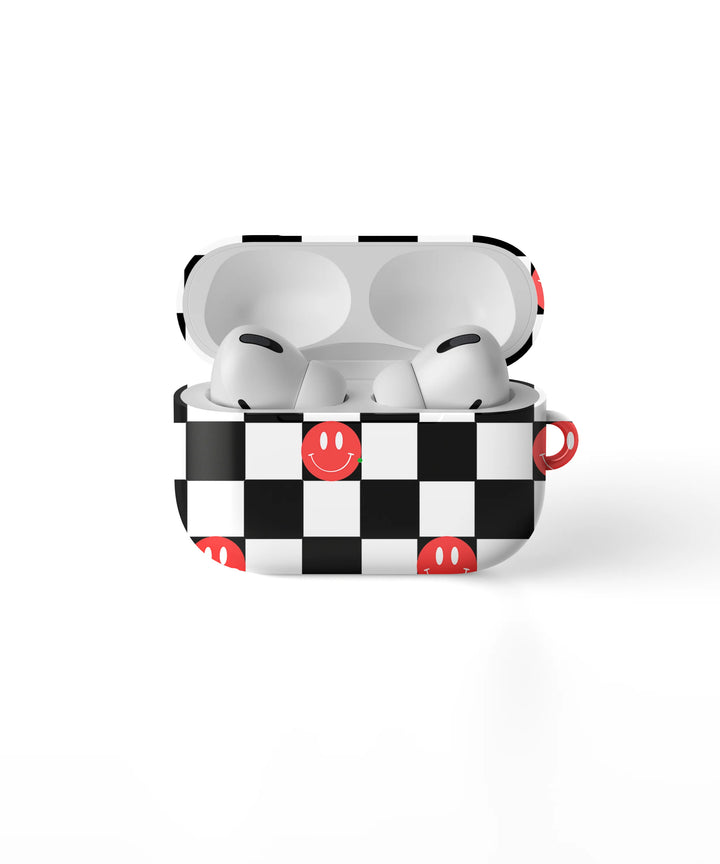 RED JOY CHECKMATE - AIRPOD CASE