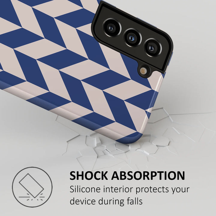 BLUE CHEVRON CHECKERS