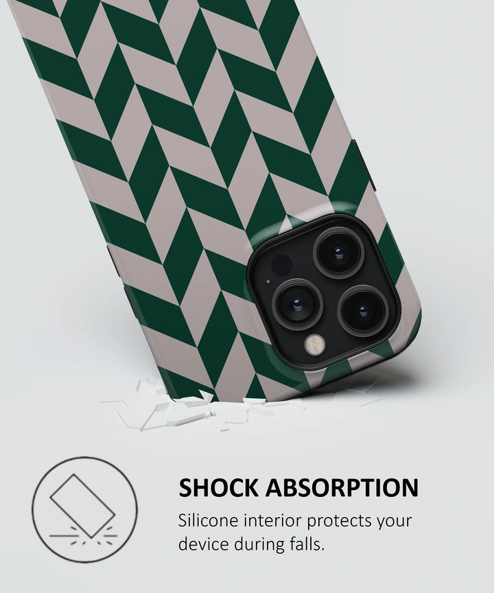 GREEN CHEVRON CHECKERS