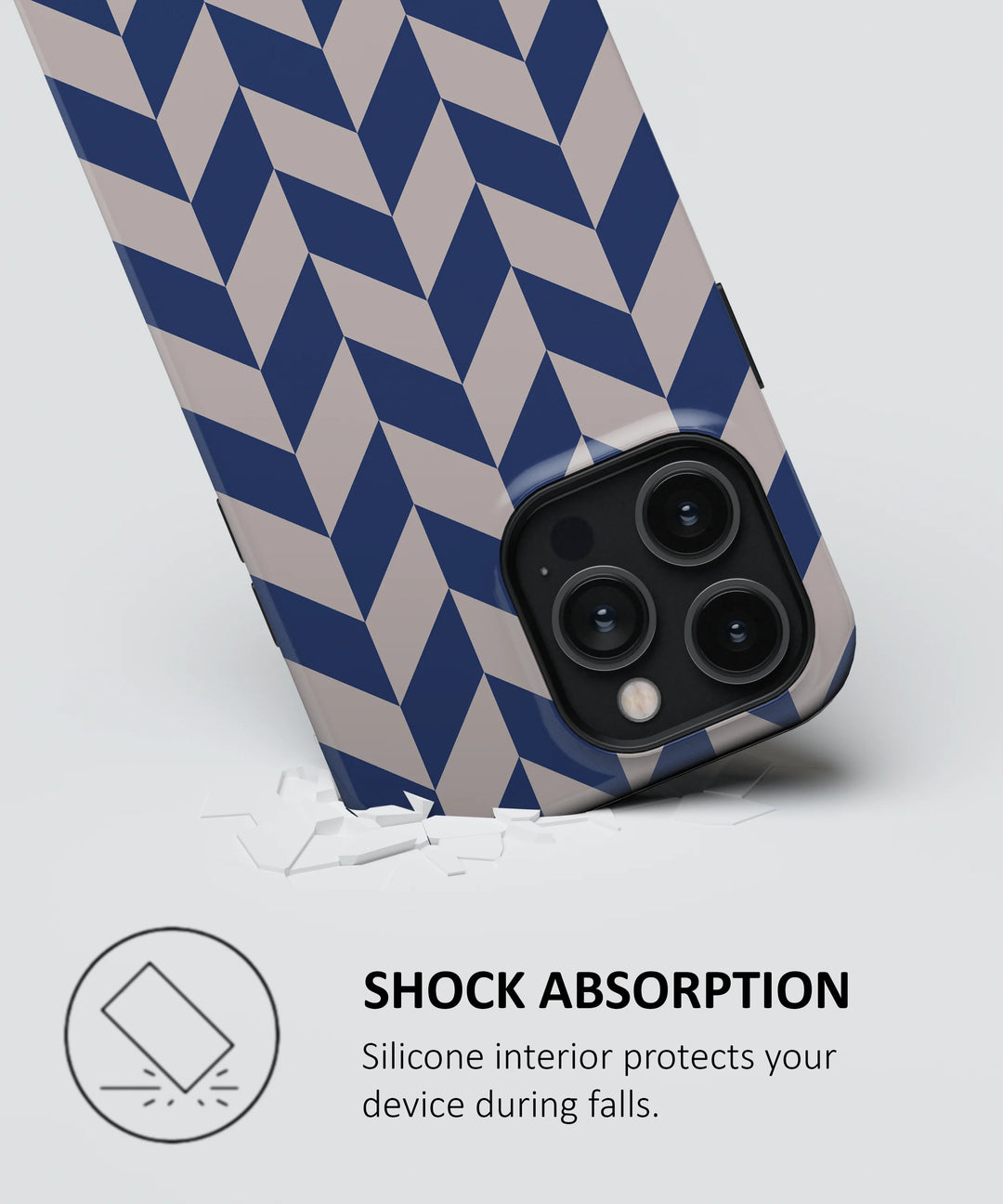 BLUE CHEVRON CHECKERS