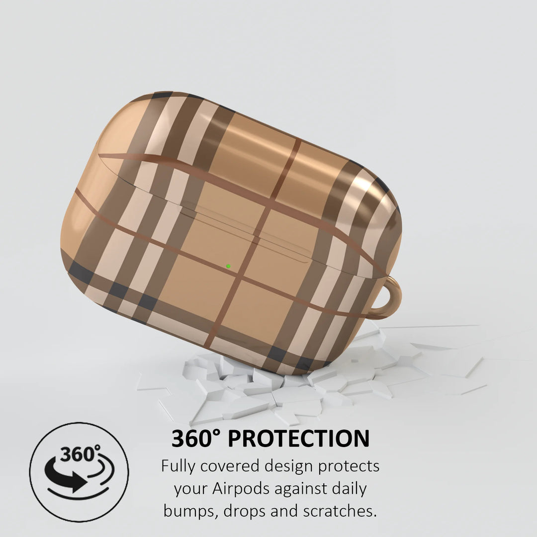BEIGE TARTAN - AIRPOD CASE