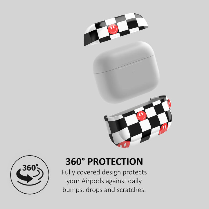 RED JOY CHECKMATE - AIRPOD CASE