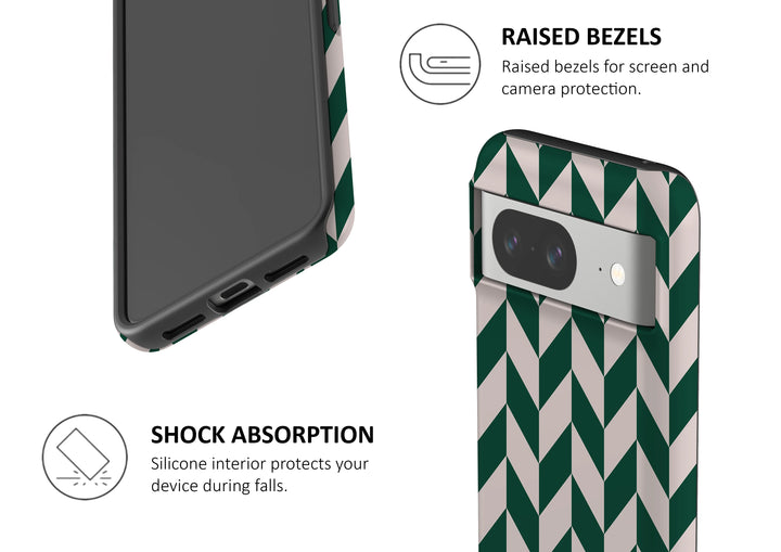 GREEN CHEVRON CHECKERS