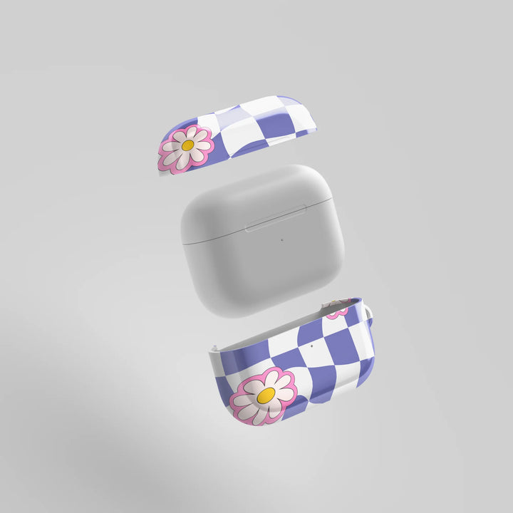 WAVY CHECK AND FLOWERS - AIRPOD CASE